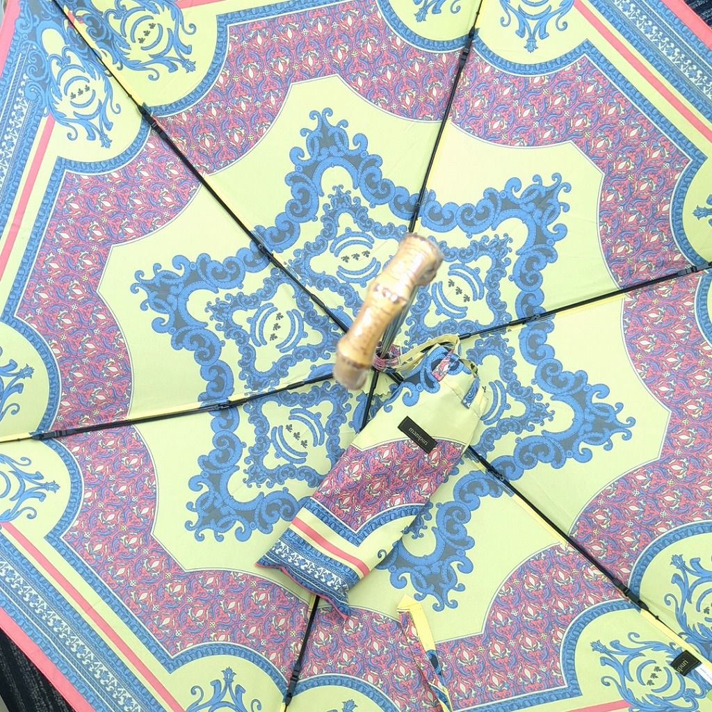 マニプリ　晴雨両用　折りたたみ傘　ペイズリー Manipuri マニプリ 折りたたみ 傘 晴雨兼用 ペイズリー柄