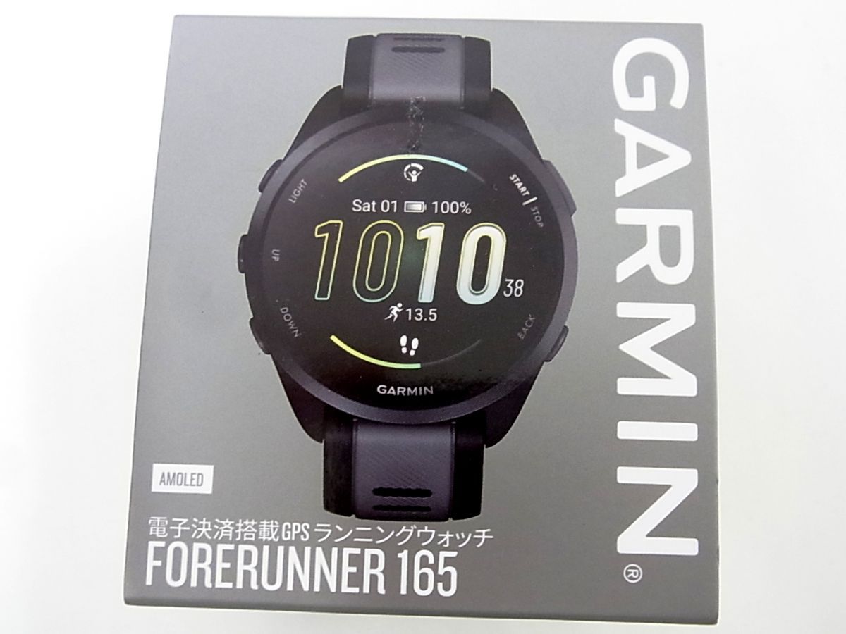 美品 定価39,800円■GARMIN スマートウォッチ Forerunner 165 ランニングウォッチ GPS Android/iOS対応 Suica機能搭載 ガーミン