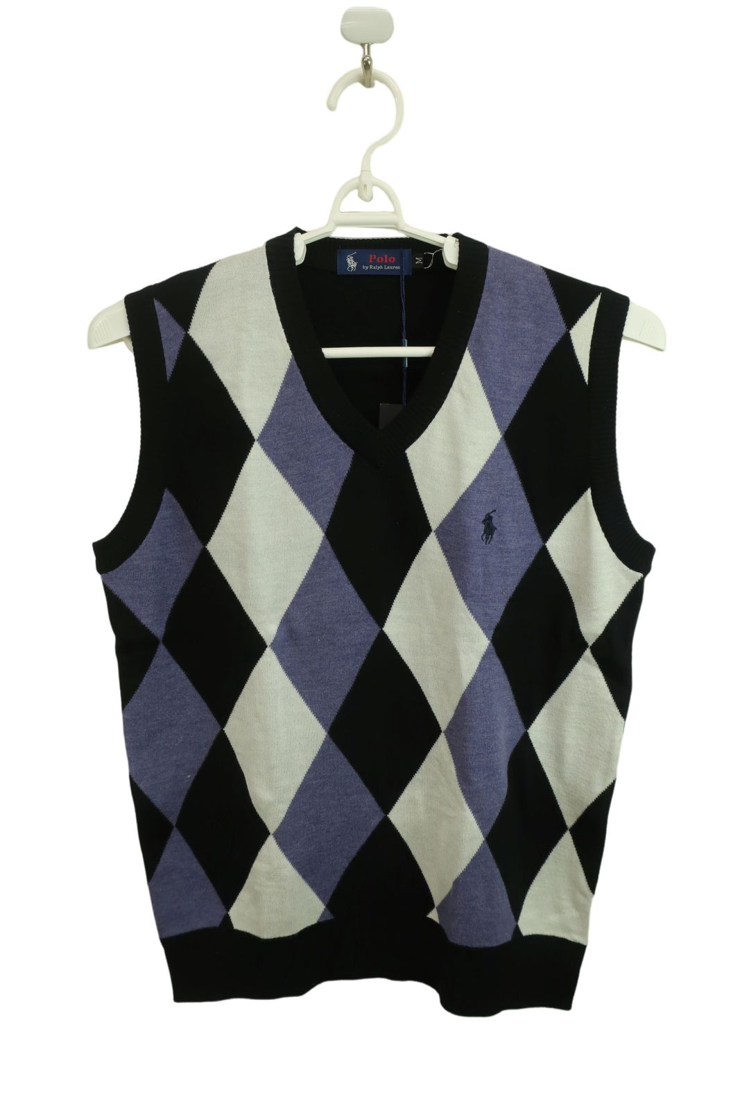 【未使用品】POLO GOLF(ポロゴルフ) ベスト 黒紫 メンズ M ゴルフ用品 2404-0668 新品