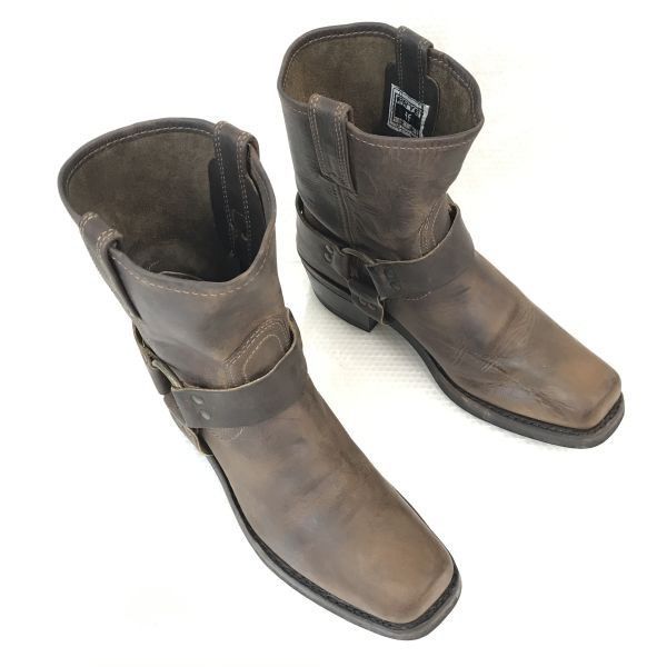 USA製ビンテージ☆フライ/FRYE【8.5M/25.5cm/茶/BROWN】本革/ハーネス 