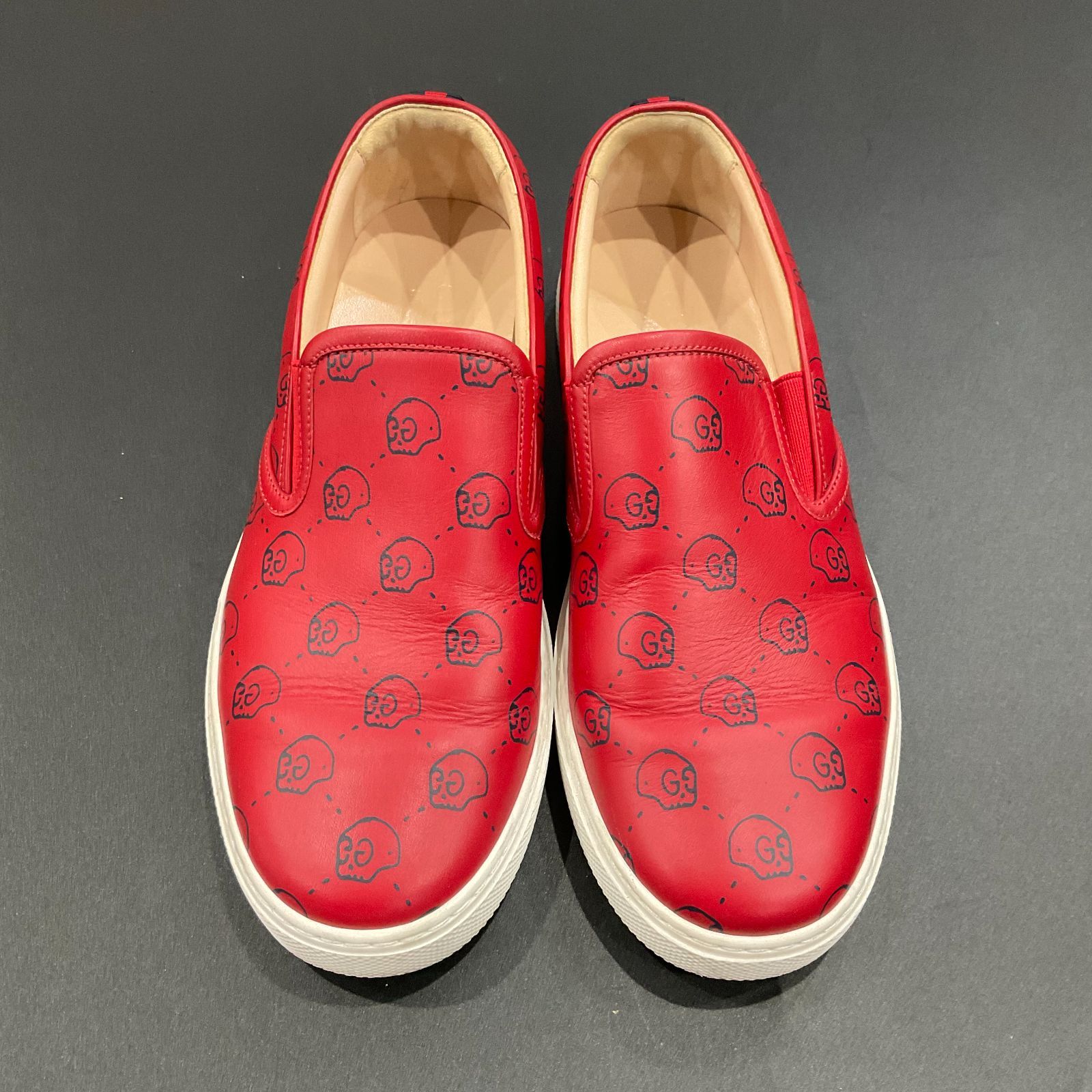 グッチ レザー スリッポン 6 レッド 407364 ローファーD25063591