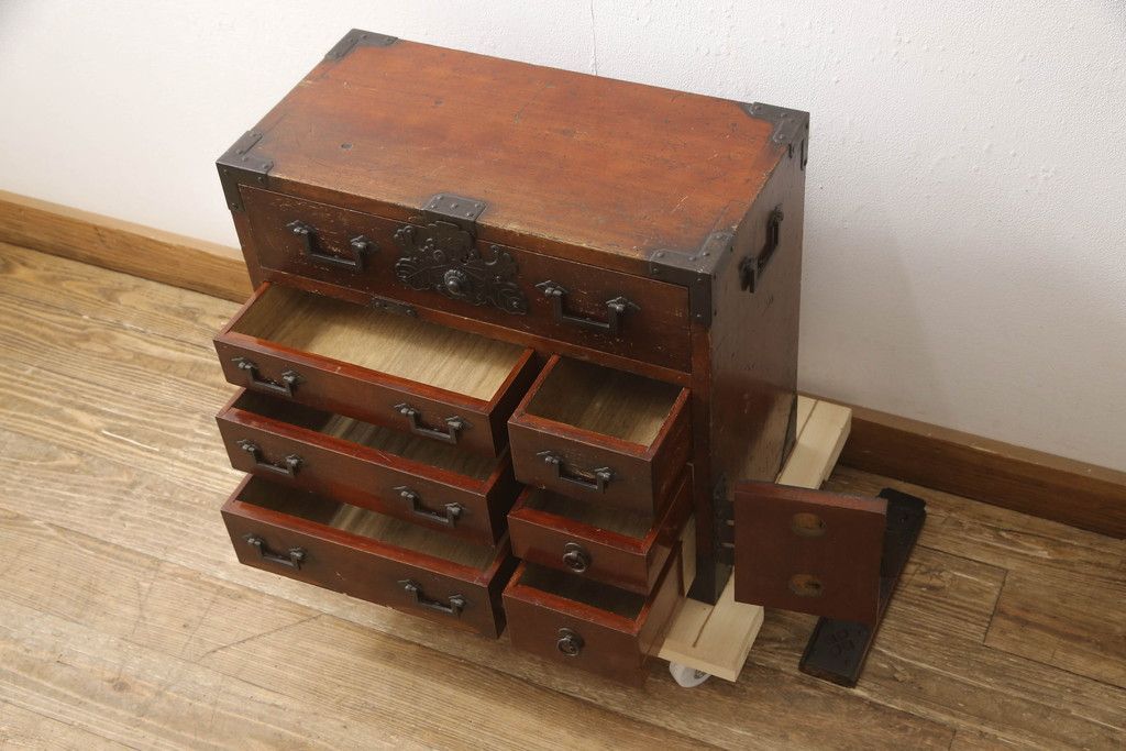 ☆事前問合せ必須☆ 総桐庄内豆箪笥 和製アンティーク 激レア 希少