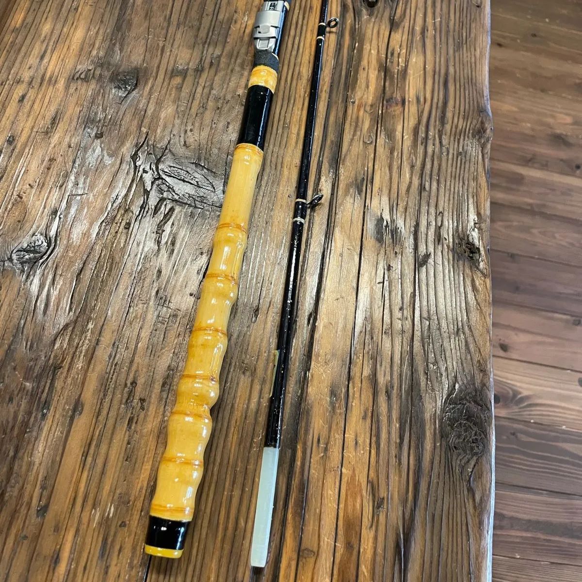 ⑤テトラ竿 ハンドメイド 伊勢海老 ガシラ釣りに ほてい竹使用