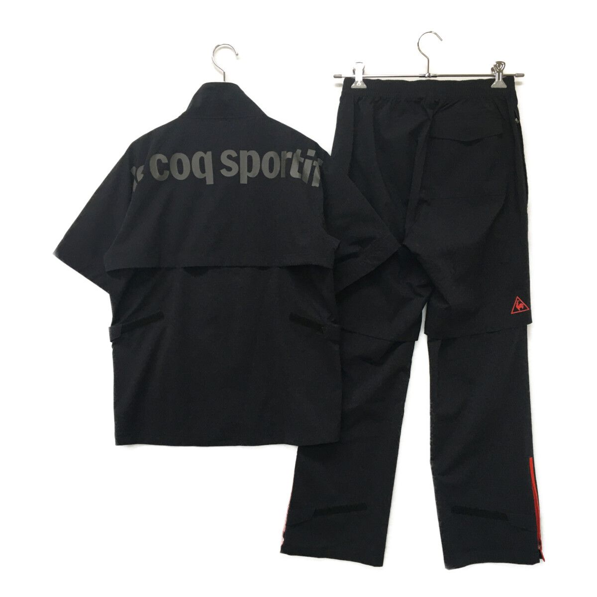 le coq sportif - coco 中古 ルコックスポルティフ le coq sportif メンズ レインウエア M 紺 ネイビー 訳あり 上下セット 中古 メンズ ルコックスポルティフ le coq sportif レインウエア