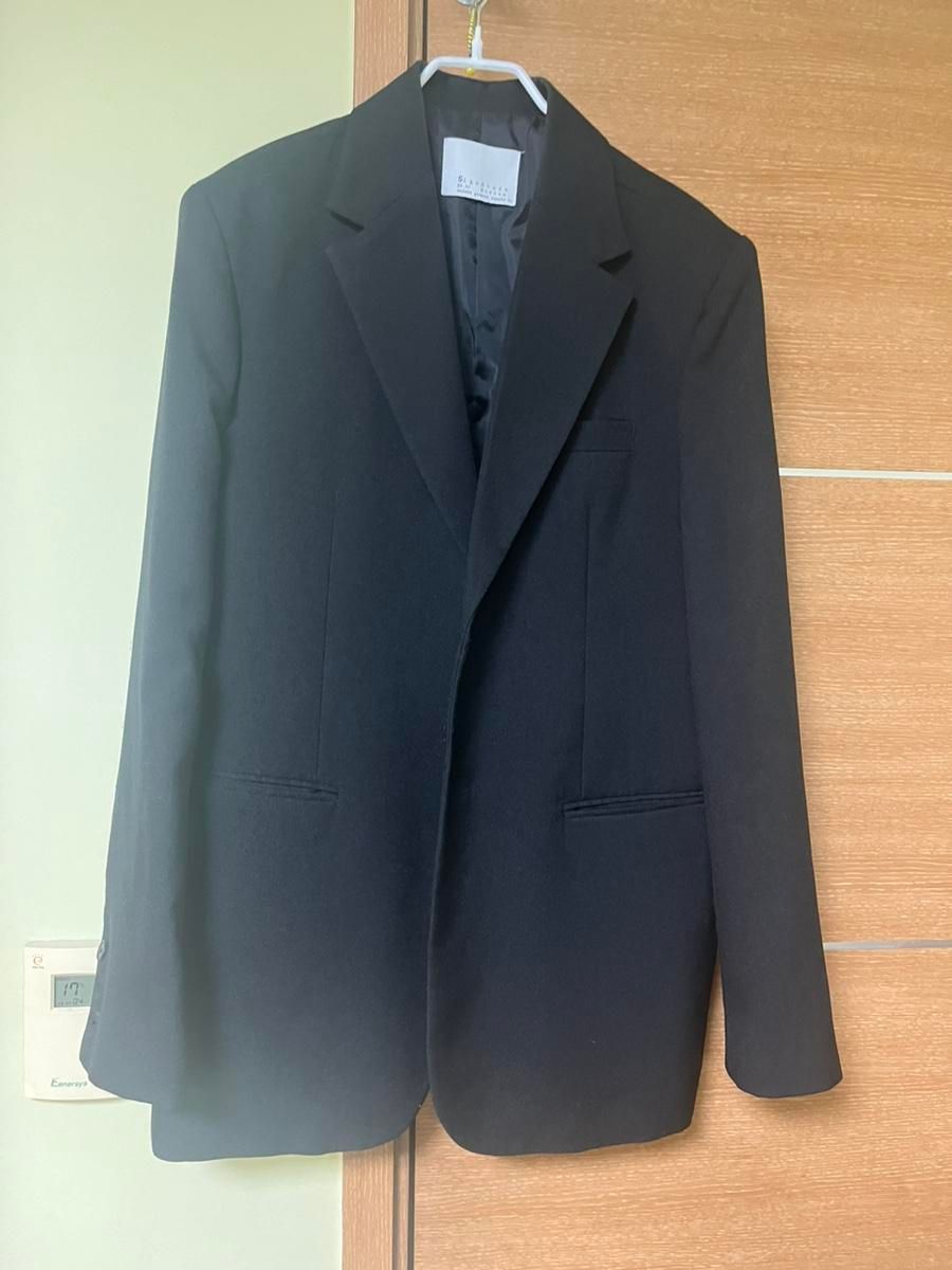 【雷市場（ポンジャン）商品韓国直送】シグネチャー オーバーサイズ ブレザー 黒 m サイズ