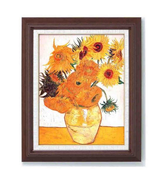 絵画 ゴッホ ひまわり＜立体加工付き＞F6/インテリア 額入り 額装込 