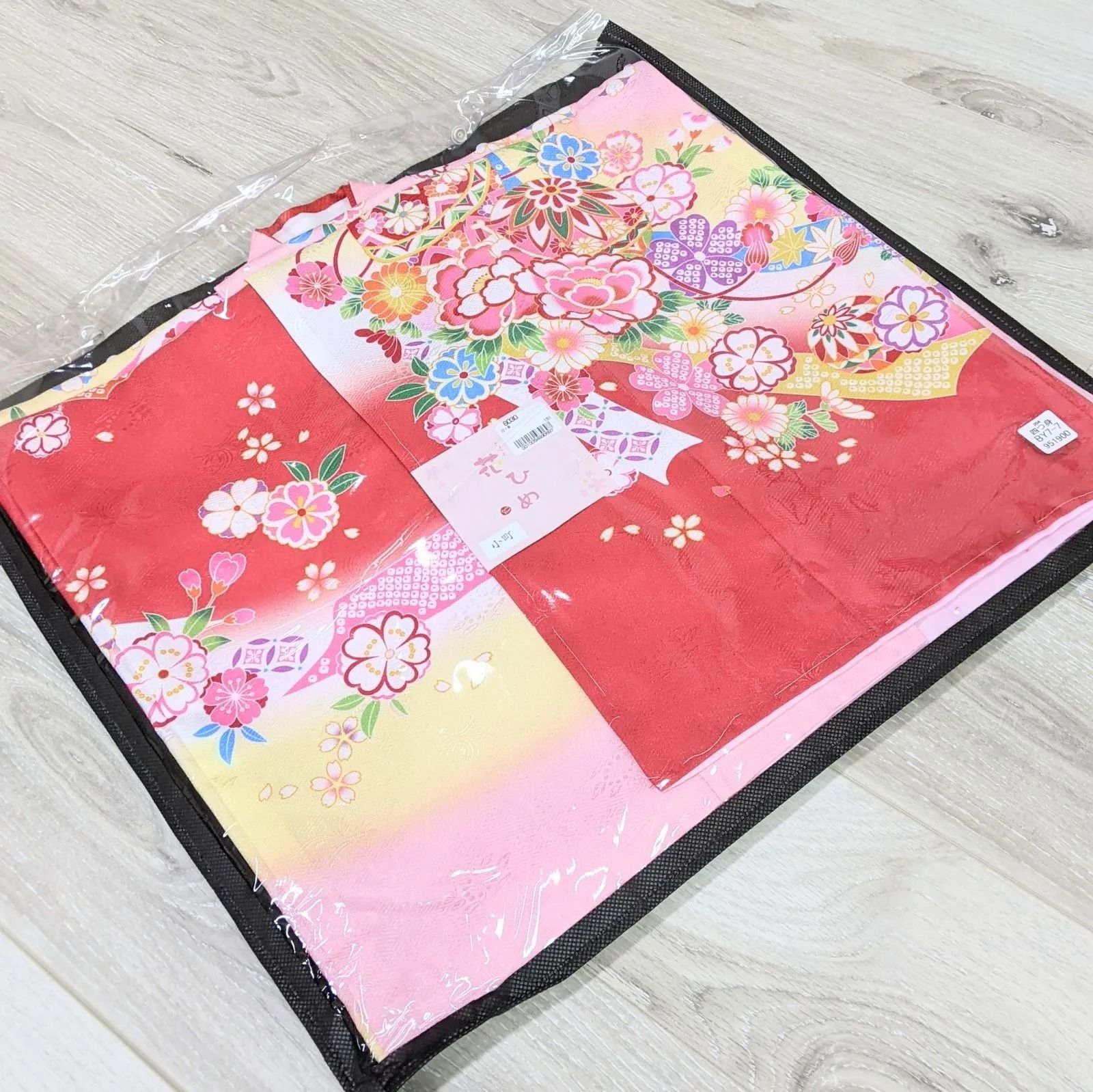 女の子 着物と羽織 7才⭐青紫系 紙風船 染小紋 2397