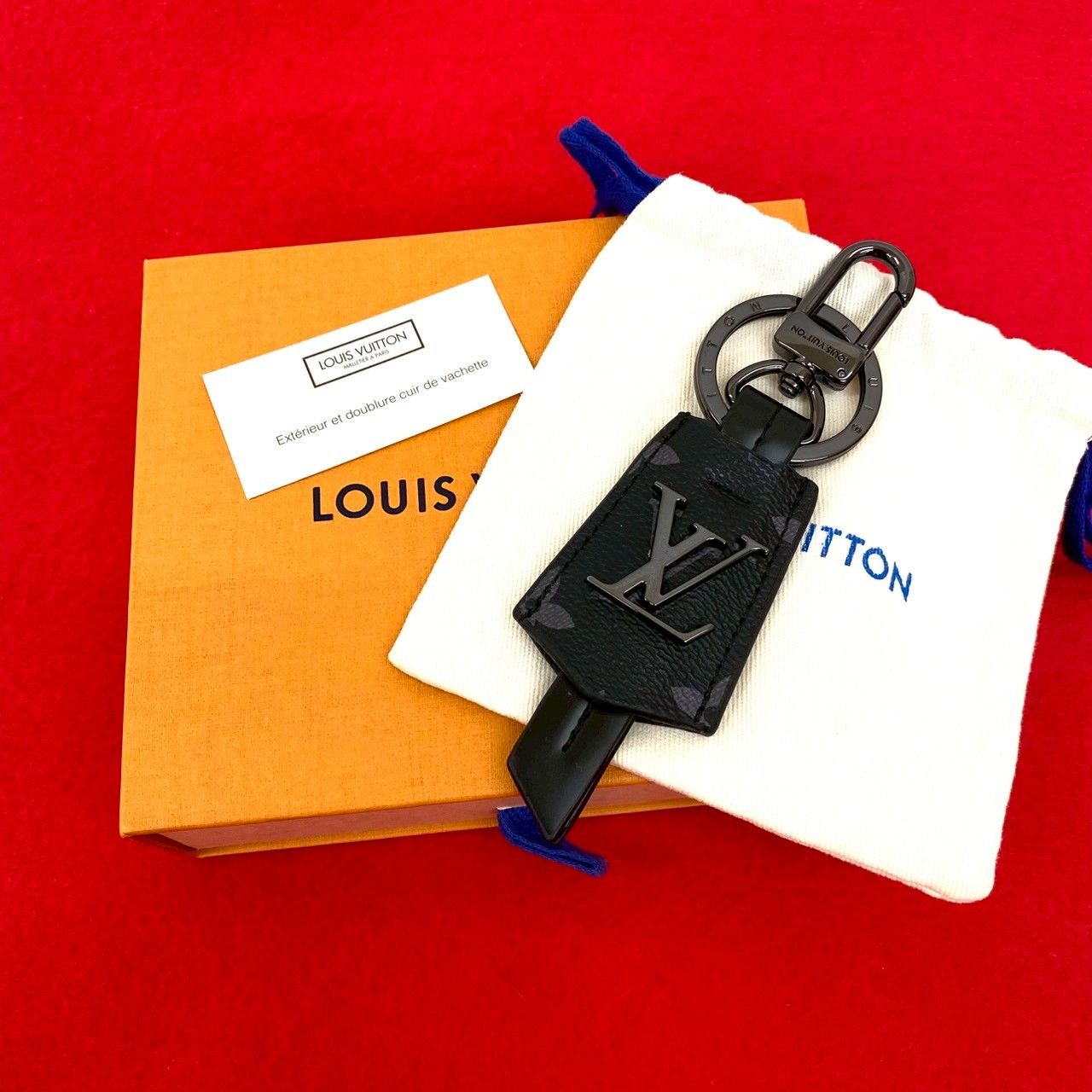 ルイヴィトン キーホルダー エクリプス ポルトクレ・クロッシュ クレ ほぼ未使用 箱 袋付き LOUIS VUITTON ルイヴィトン ポルトクレ