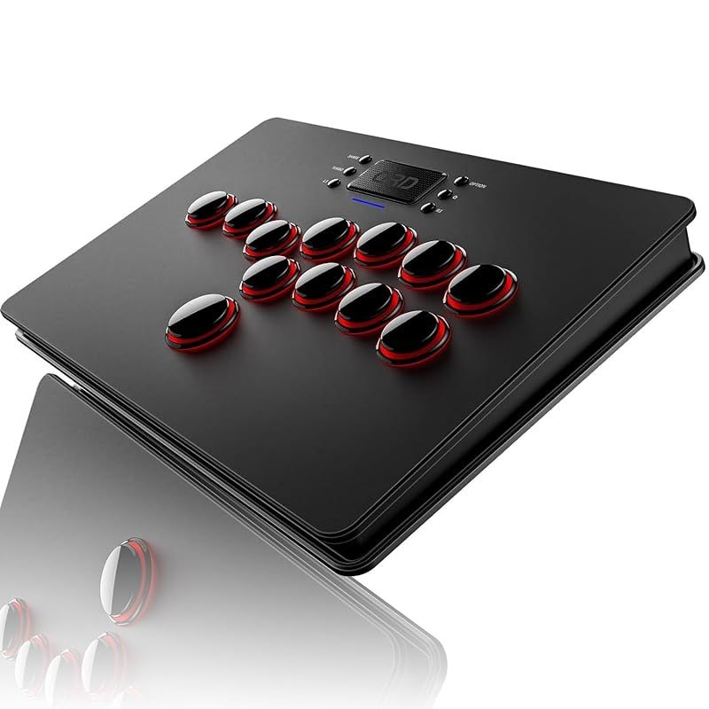 QRD Maestro S3 アケコン レバーレス Nintendo Switch PS4 Pro Lite PS3 Xbox 360 PC Windows Mac Android IOS スマホ TV Box ゲーム機対応 タッチパッド スマホホルダー付 1