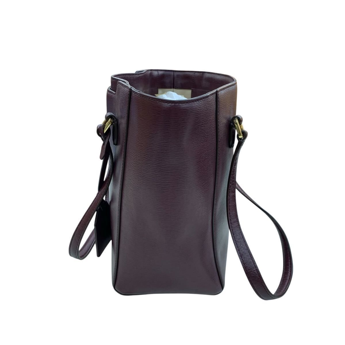 LAUREN RALPH LAUREN ラルフローレン トートバッグ ボルドー レザー