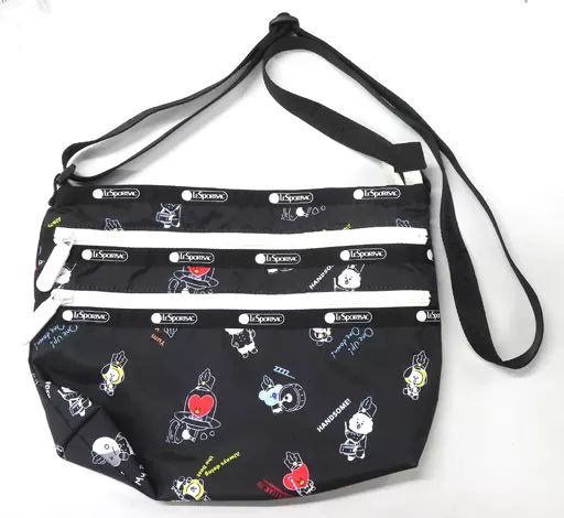 雑貨　BT21 QUINN BAG(ブラック) 「BT21 | LeSportsac」 中古】雑貨 BT21 QUINN BAG(ブラック) 「BT21 | LeSportsac