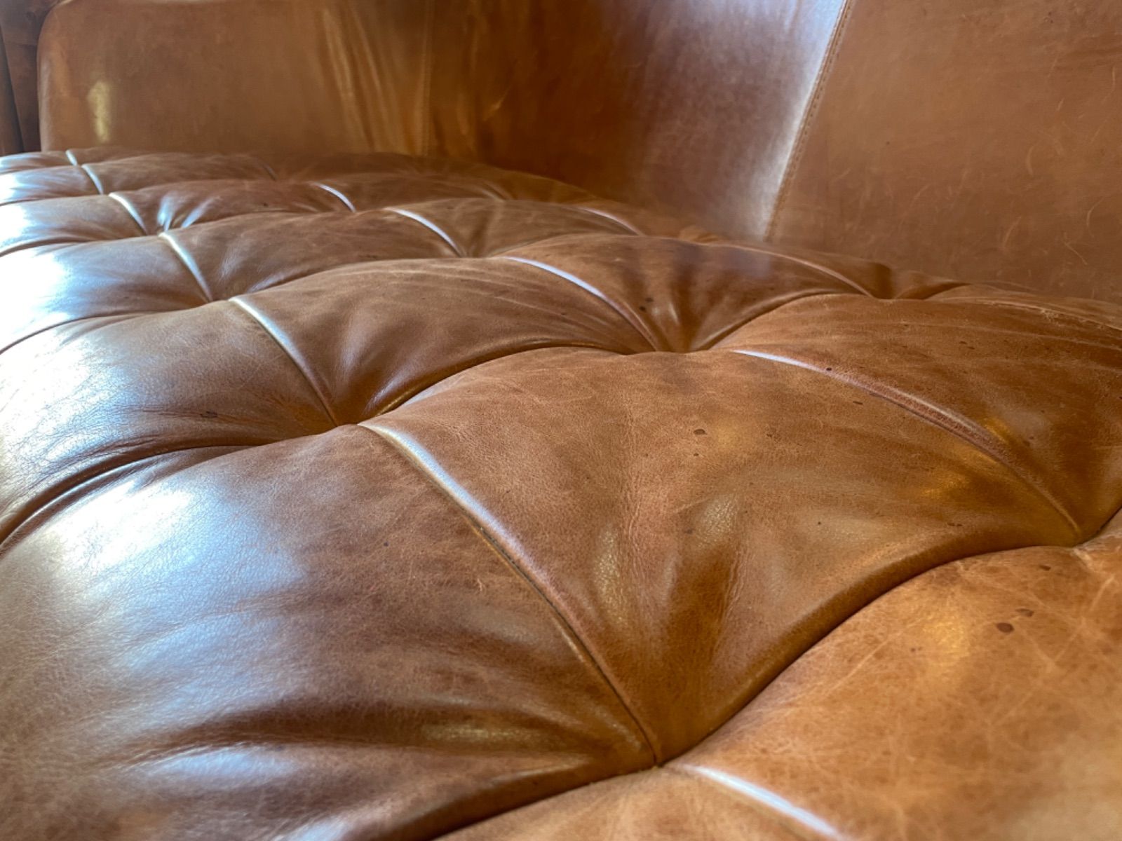 最終値下げ品/アンティーク/クラッシュゲート/オピアムソファ/レザー