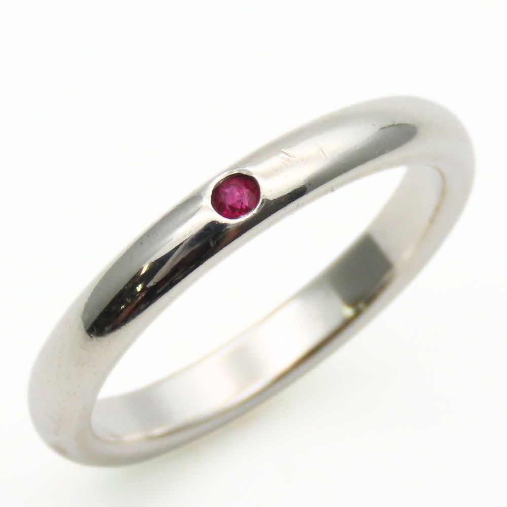 ティファニー リング 指輪 スタッキングバンド エルサ ペレッティ シルバー925 ルビー 約2.5g シルバー レッド 石付き ルビー レディース 女性 TIFFANY-Co