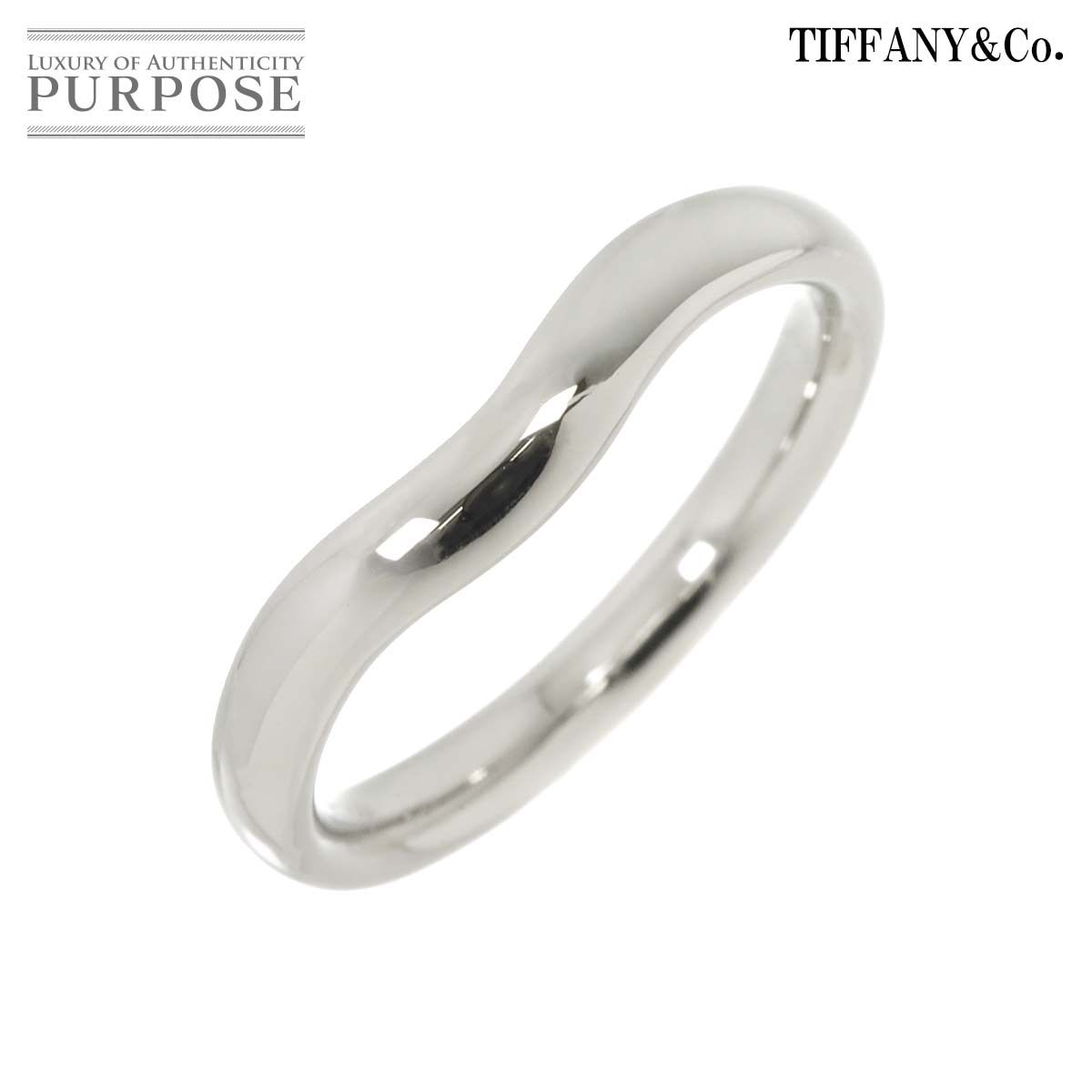 ティファニー TIFFANY&Co. ワイド カーブド バンド 14号 リング Pt