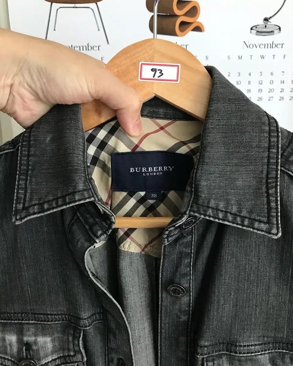 BURBERRY バーバリー ブラックデニム ウォッシュ デニムジャケット