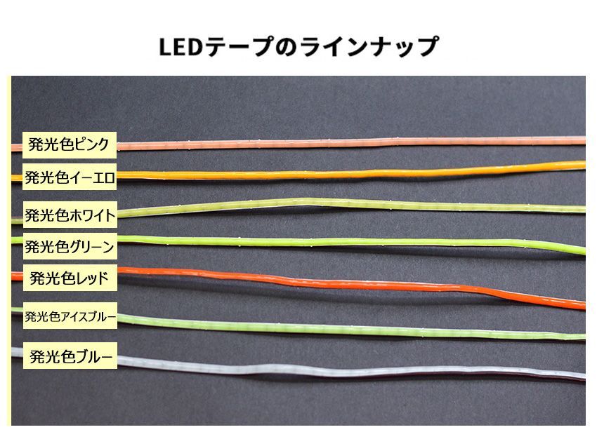 2.5mmCOB LEDテープライト120cm正面発光 全7色 2本セット - メルカリ