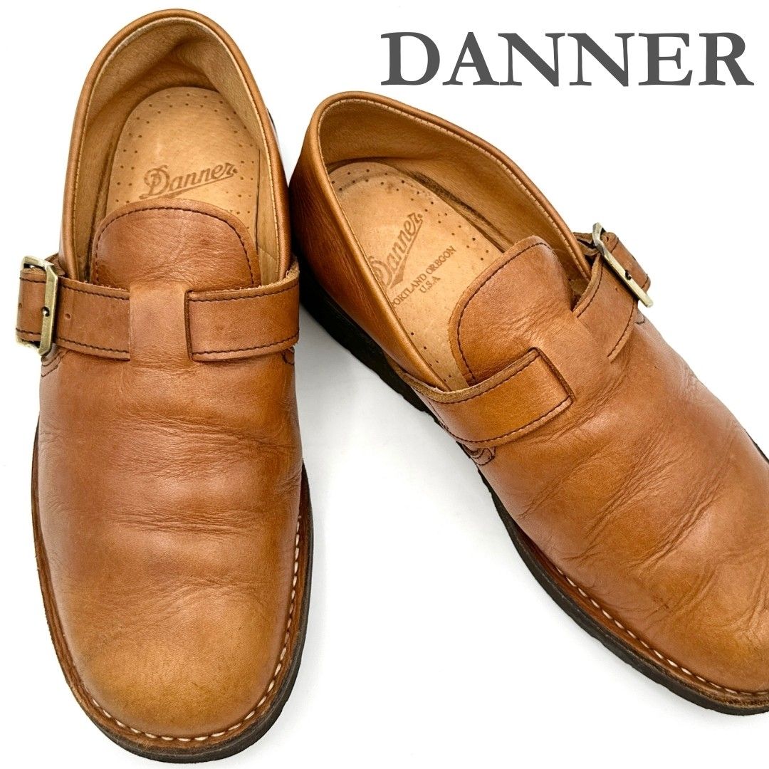 ★美品★ダナー 本革 ベルト ブラウン 472T □希少□ DANNER NEVADA 本革 ベルト プレーントゥ ブラウン
