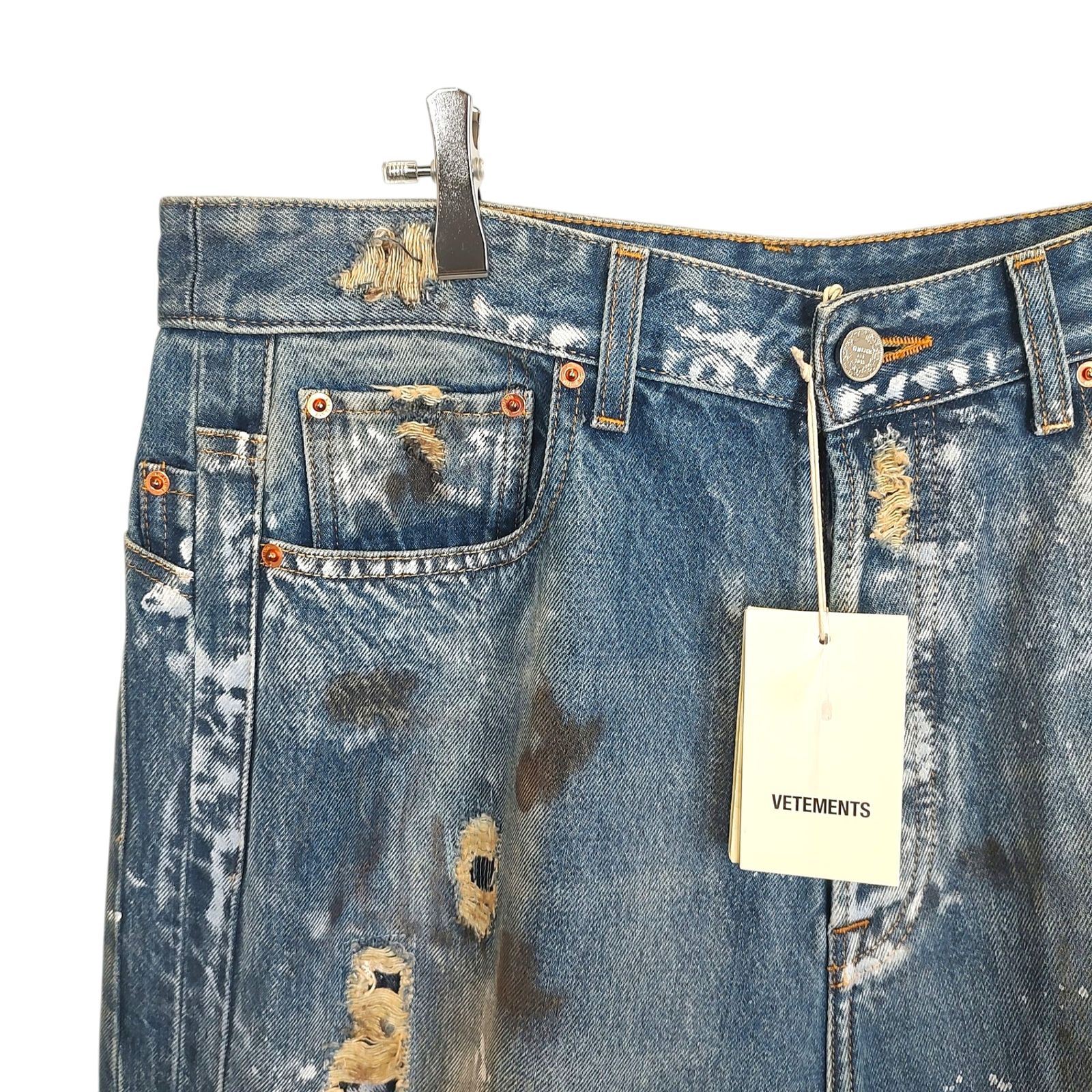 VETEMENTS トラッシュドビッグシェイプデニムパンツ 32 242669F069001_1.jpg