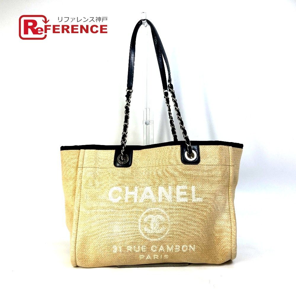 【洗練された大人の逸品♪】CHANEL ドーヴィル トートバッグ CHANEL(シャネル) ドーヴィルロゴ トートバッグ 252***** ブルー