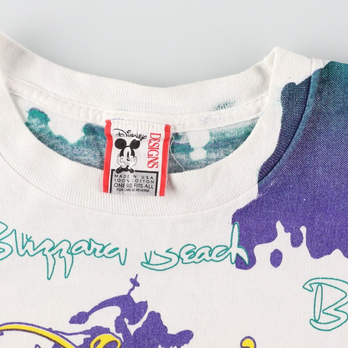 古着 90年代 DISNEY DESIGNS BLIZZARD BEACH ブリザードビーチ 総柄 