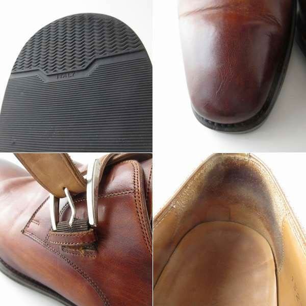 高級品 MAGNANNI モンクストラップ 茶系 28cm マグナーニ ブラウン