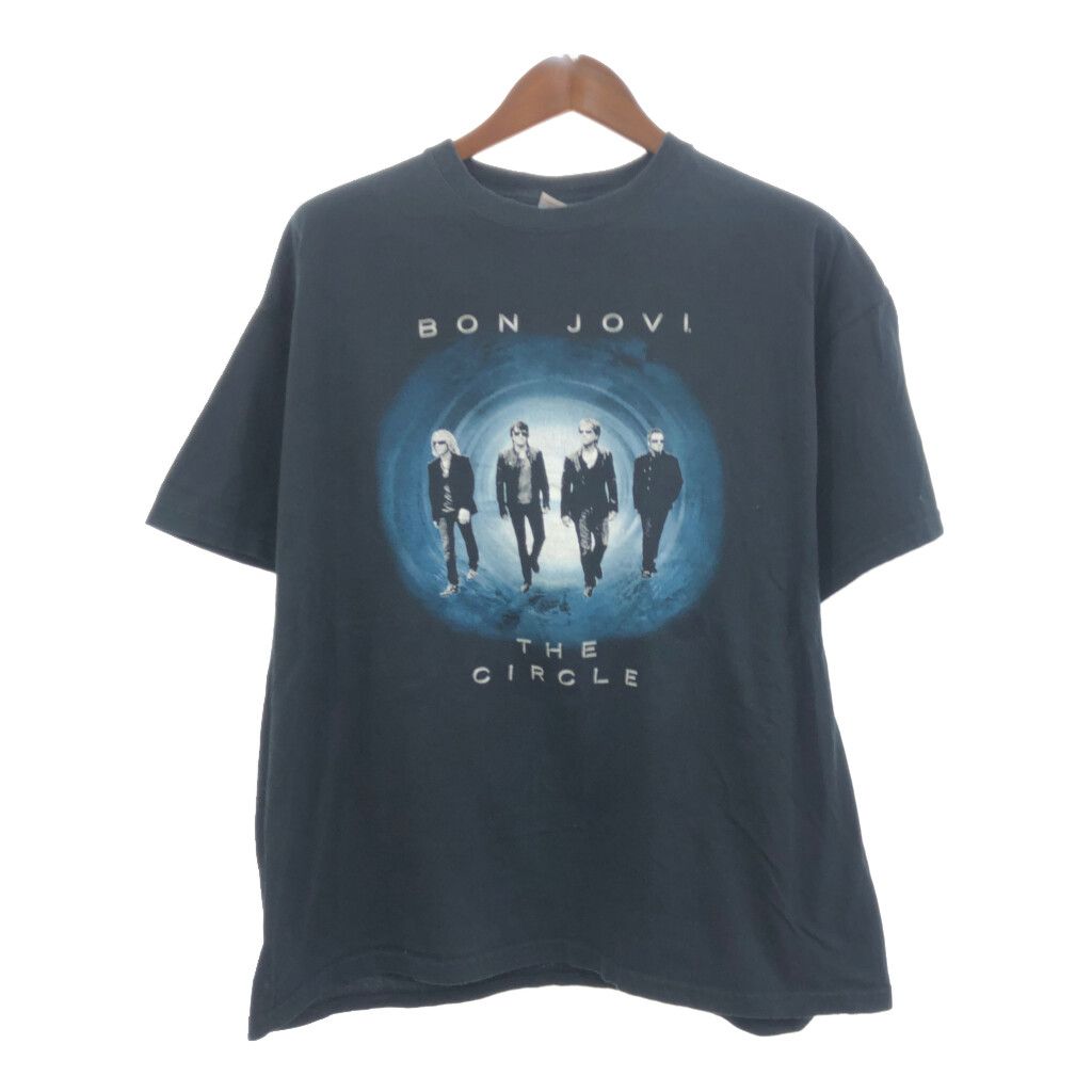 BON JOVI ボンジョヴィ 半袖Ｔシャツ バンドT ブラック (メンズ XL) 中古 古着 Q5802