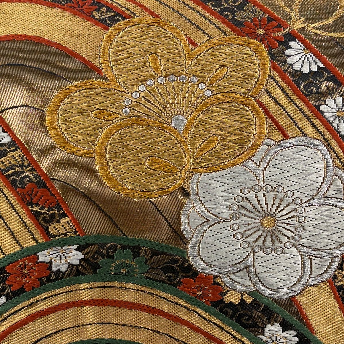 袋帯 秀品 梅 波 金銀糸 箔 金色 六通 正絹 【中古】 - メルカリ