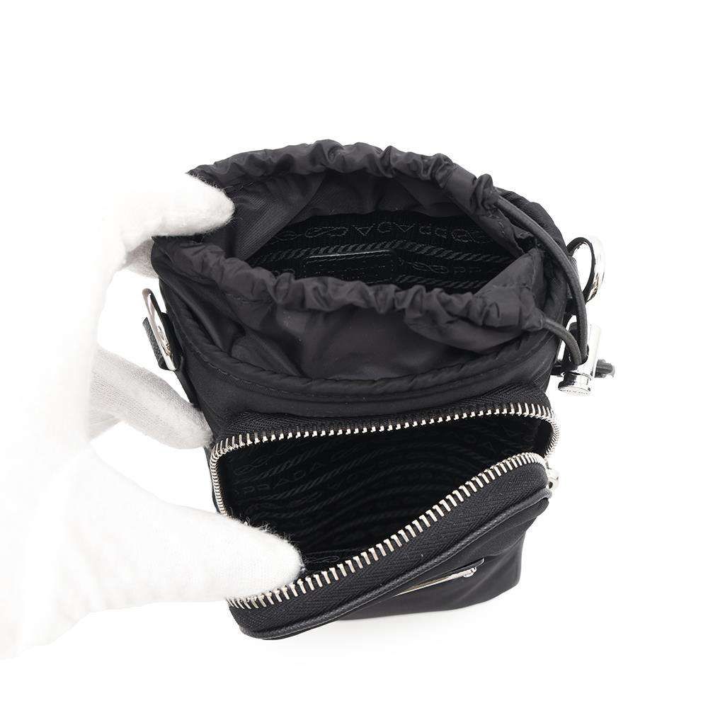 【未使用/IC】PRADA ショルダーバッグ 2ZH155 Re-Nylon 黒 プラダ ショルダーバッグ Re-Nylon スマートフォンケース