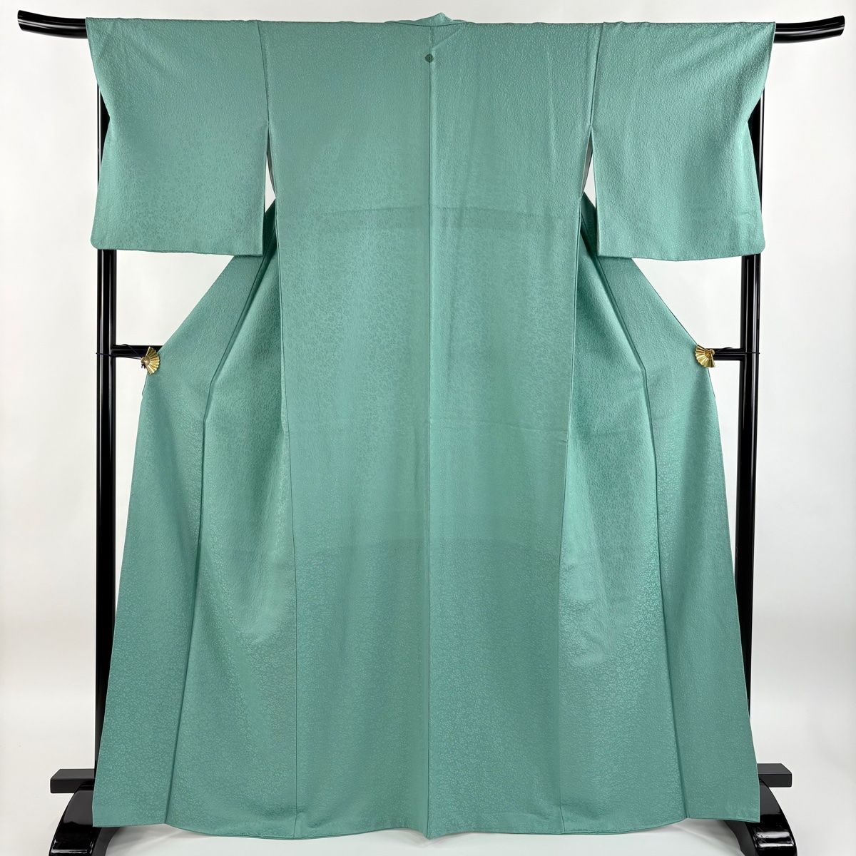 ★専用★未使用品 色無地 水色 身丈160cm 裄丈66.5cm 縫いの一つ紋 色無地 身丈166cm 裄丈68cm L 袷 地紋 薄緑 正絹 秀品 一つ紋