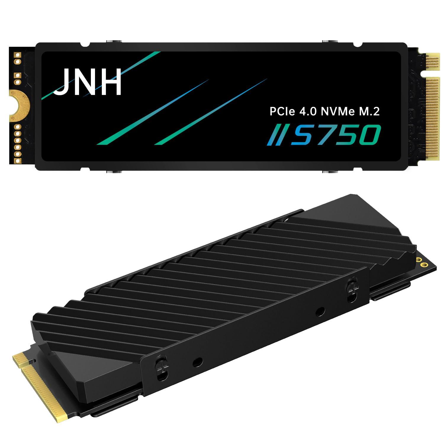 JNH SSD 2TB PCIe Gen4x4 NVMe 1.4 M.2 2280 ヒートシンク搭載 新型PS5 PS5動作 済み R 7400MB s W 6700MB s 高耐久3D NAND TLC S750 メーカー5年