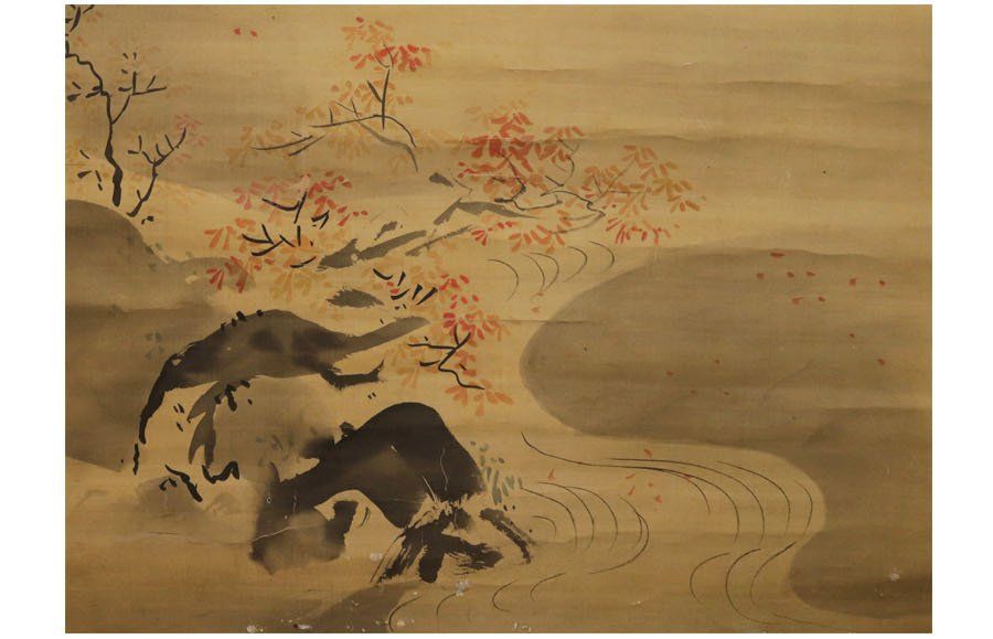掛け軸 竹中白映 武者 絹本 希少 軸装 茶道具 掛軸 美品 です。 掛け軸 小泉紅月 四季草花 絹本 希少 軸装 茶道具 掛軸 美品 です。