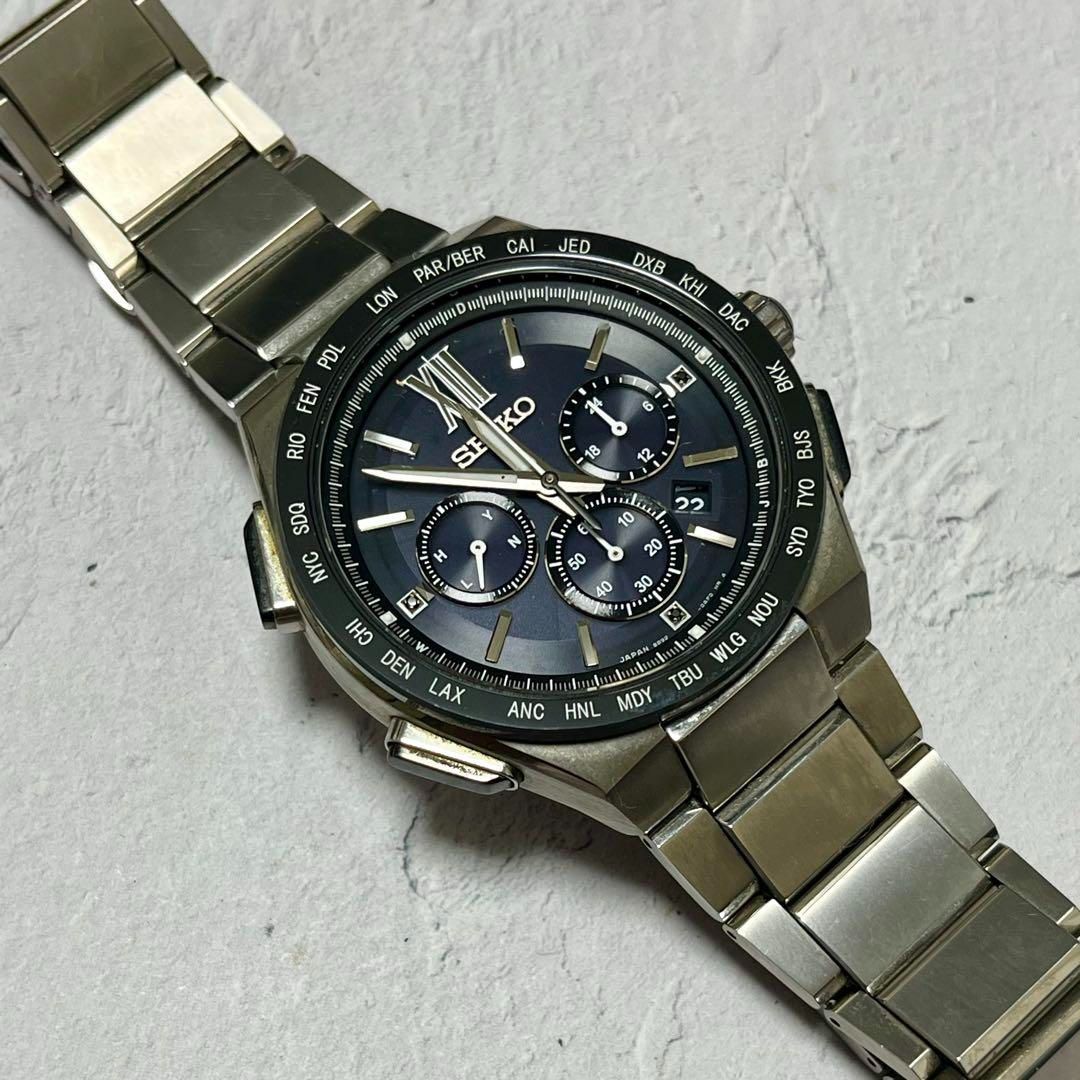 SEIKO ソーラー 電波時計 ダークブルー テーラーが手がける「紳士の