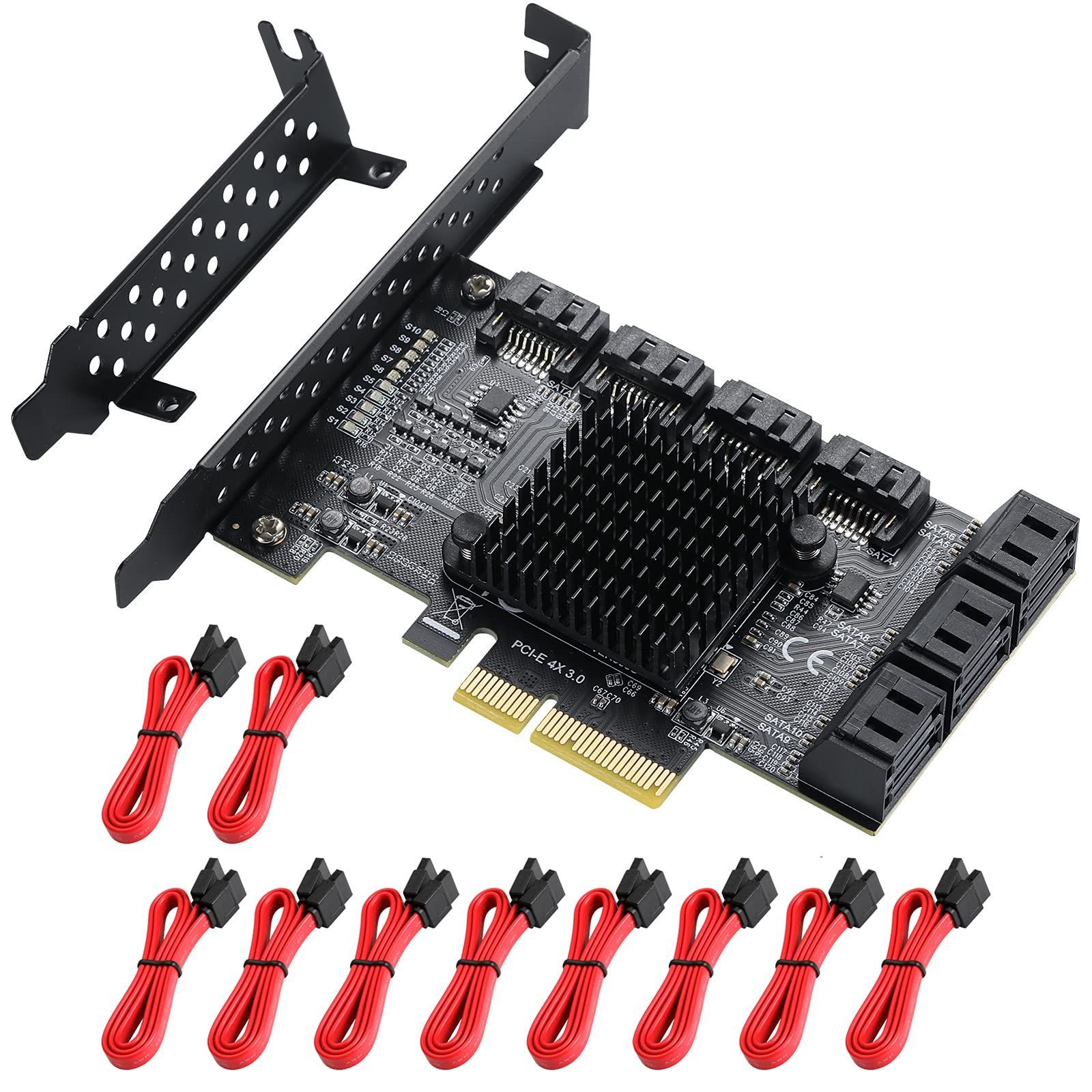 PCIe SATAカード6ポート、6 Gbps SATAコントローラー拡張カード、PCI