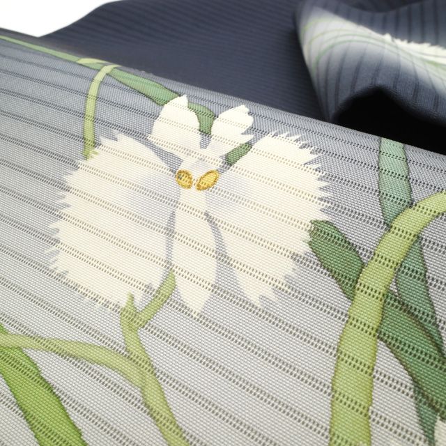 新古品】 夏物 名古屋帯 未使用 九寸 絽 変わり絽 正絹 染め帯