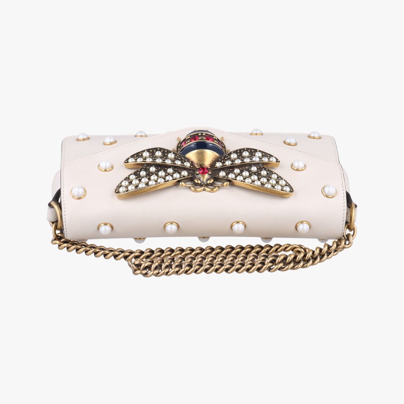 未使用級✨ グッチ GUCCI ブローチ シェリーライン ビー パール GUCCI - 極美品☆GUCCI グッチ ラインストーン Fパール付 Bee 蜂