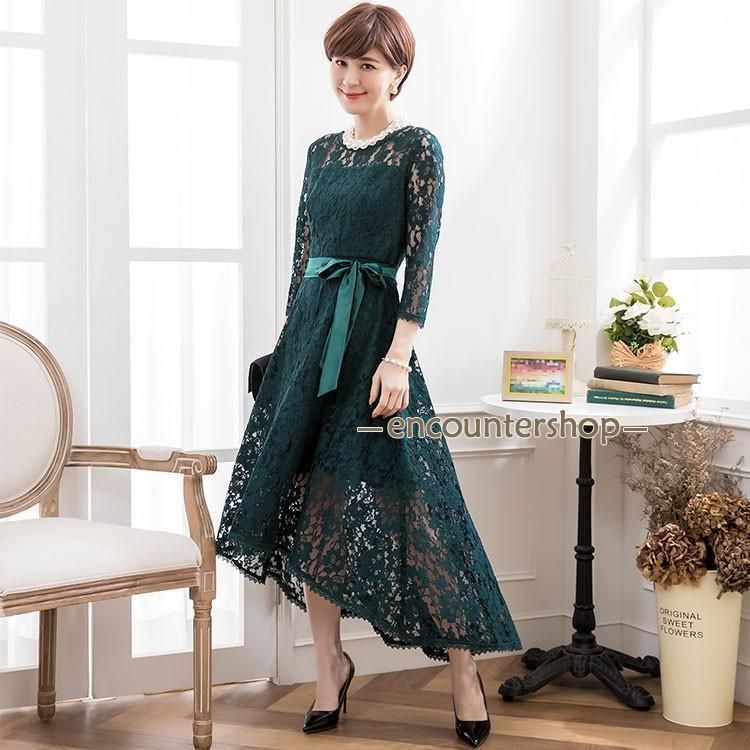 BEARDSLEY ブラック バルーンロングワンピース バルーンコットン