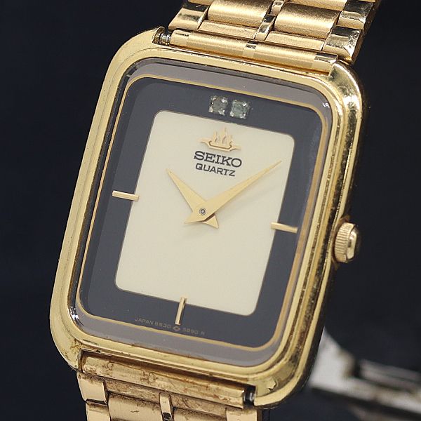 SEIKO セイコー 腕時計 アイボリー文字盤 ２針 6530-5480 稼働品 セイコー 6530-5480 アイボリー文字盤 QZ レディース腕時計 2000000