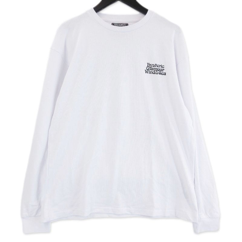 WIND AND SEA × HYSTERIC GLAMOUR ウィンダンシー ヒステリックグラマー 長袖Tシャツ WDS-C-HYS-24-Q2-10  L/S T SHIRT ホワイト 白 M71010123 - メルカリ