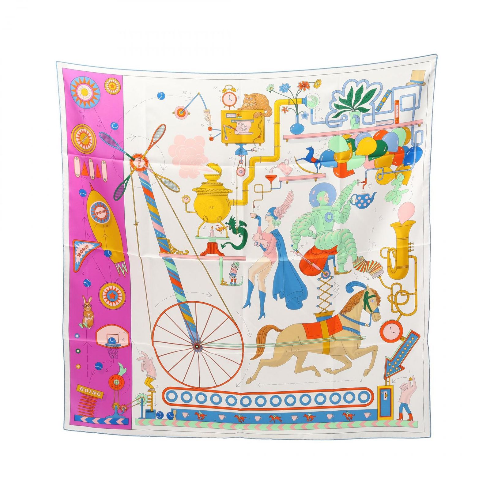 エルメス HERMES スカーフ カレ90 Tea for Two シルク カレ90
