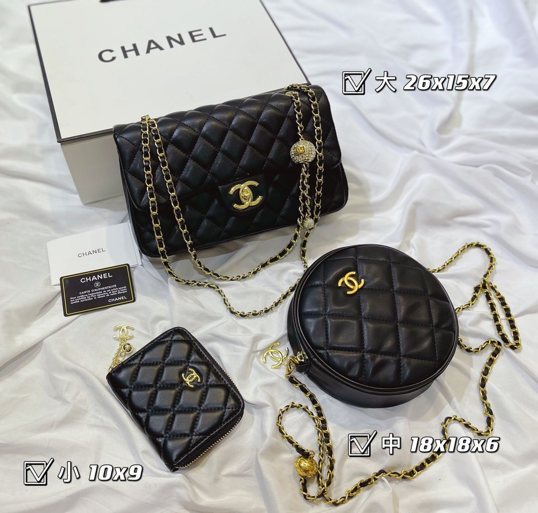 送料無料 CHANEL シャネル  ショルダーバッグ ハンドバッグ  財布  3点セット