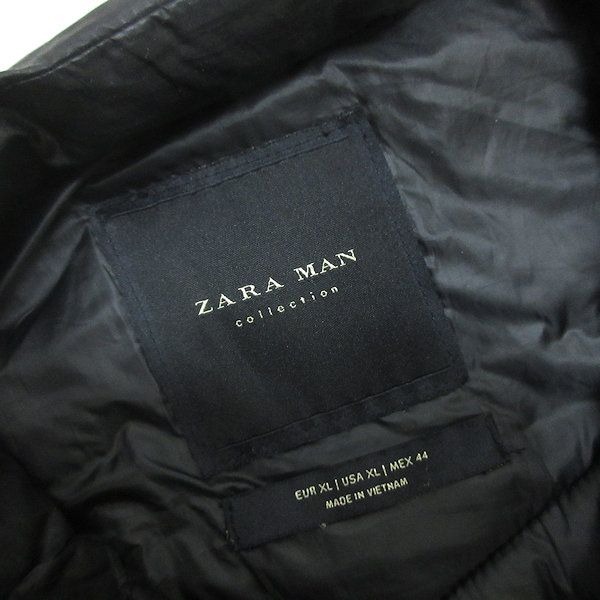 G■ザラ/ZARA MAN 中綿ダウンベスト【XL】黒/men's/33【中古】■