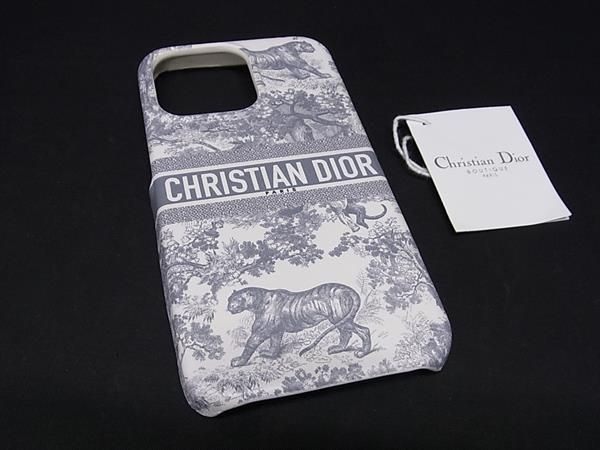 ChristianDior ディオール トワル ドゥ ジュイ iPhone13 Pro 対応 アイフォンケース スマホケース グレー系 AU7726