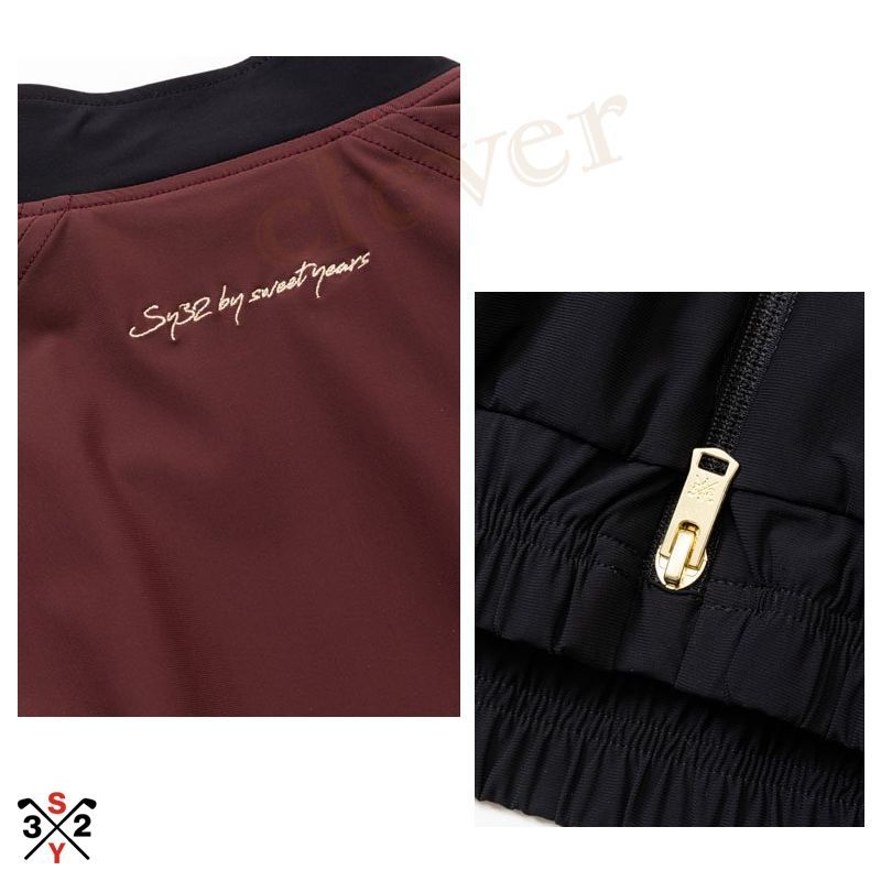 SY32 ゴルフ ジップアップブルゾン トップス ジャケット ブルゾン レディース 長袖 ストレッチ ロゴデザイン ジャケット SY32BYSWEETYEARS CARVICO SYG-23A06W 正規販売店 xaz-syg-23a06w LLC-HASEGAWATOSO_COM