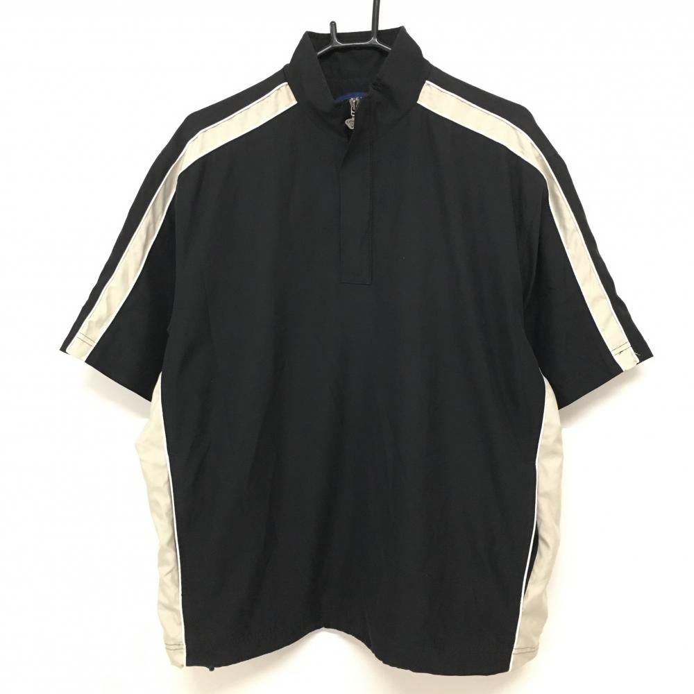  【美品】キャロウェイ 半袖ブルゾン 黒×ベージュ ハーフジップ メンズ M ゴルフウェア Callaway ジャケット