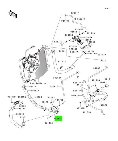 カワサキ ニンジャ ZX 14 ウォーターポンプ Pump Water KAWASAKI 純正