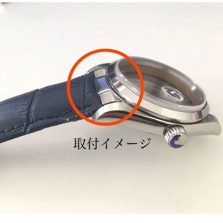 19mm 腕時計 革ベルト用 社外品 フラッシュフィット マット