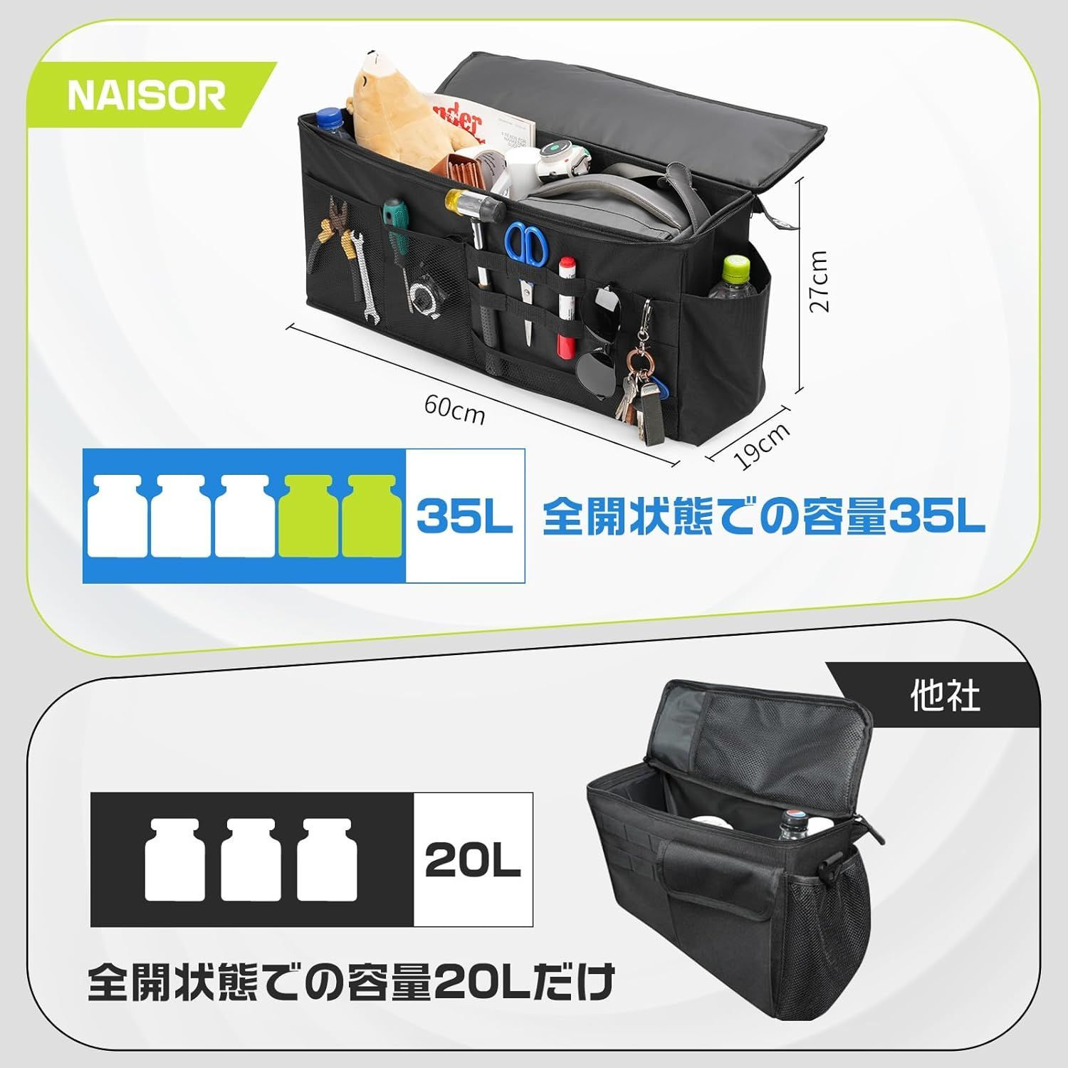 ジムニー　折りたたみ式ボックス Amazon.co.jp: ジムニー トランクボックス 車用収納ボックス 大