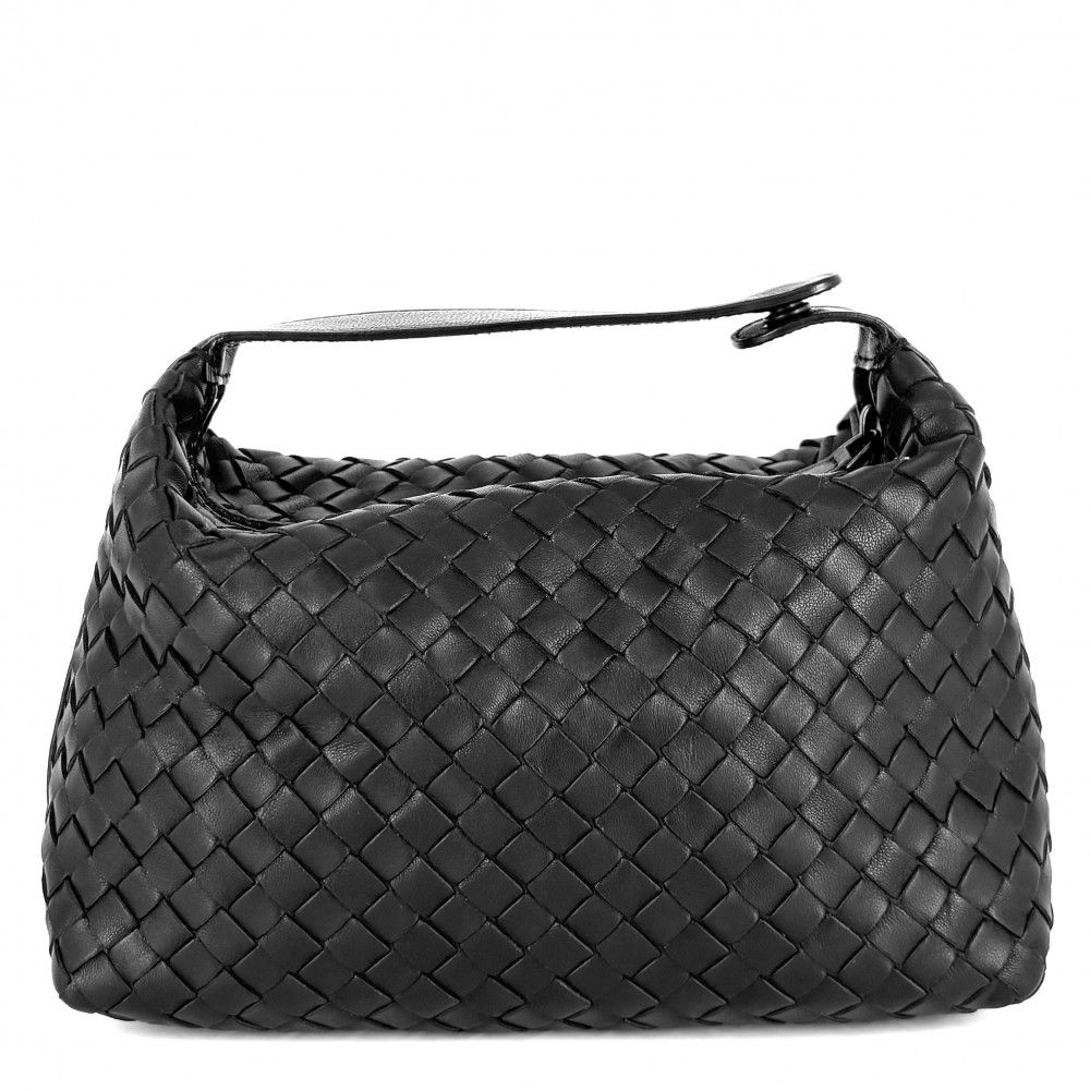 在庫一掃 ボッテガヴェネタ ポーチ メンズ イントレチャート クラッチバッグ ハンドバッグ 小物入れ BOTTEGAVENETA レザー ブラック 黒 ガンメタル金具 品