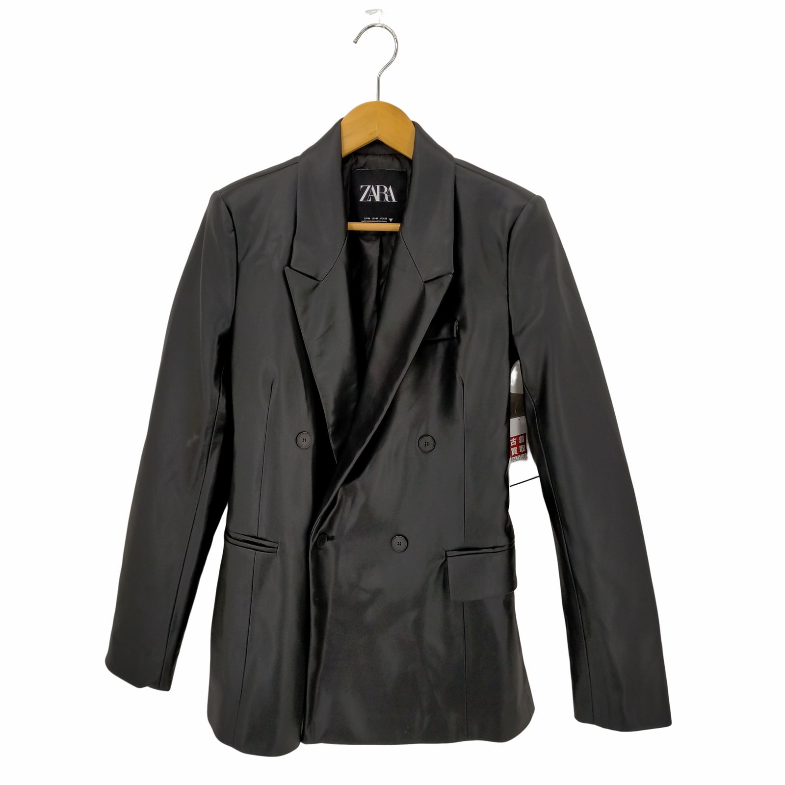 ザラ ZARA フェイクレザーブレザー レディース JPN：M - メルカリ