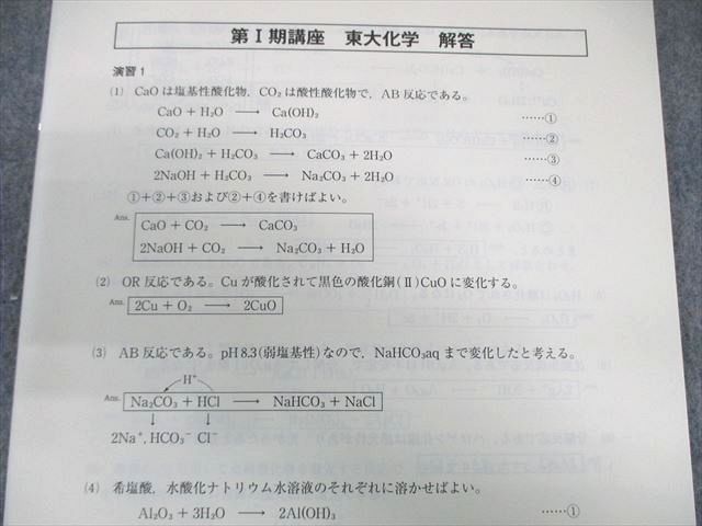 東進ハイスクール 東大特進コース 東大化学 テキスト通年セット